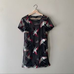 Sheer crane dress